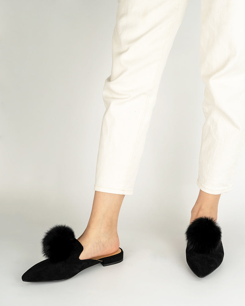 Slip On Backless Flat Heel Mules