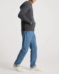 Men's 100% Cashmere Full-Zip Hooded Cardigan