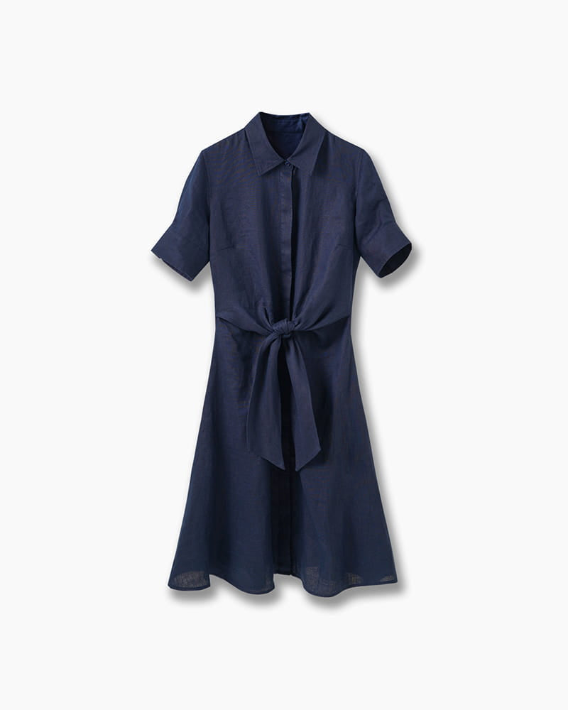 Summer-Office-Casual-Belted-Shirt-Dress-8