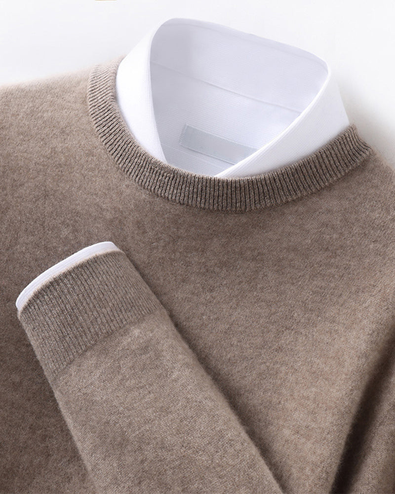 Men's Mongolian Cashmere Crewneck Sweater