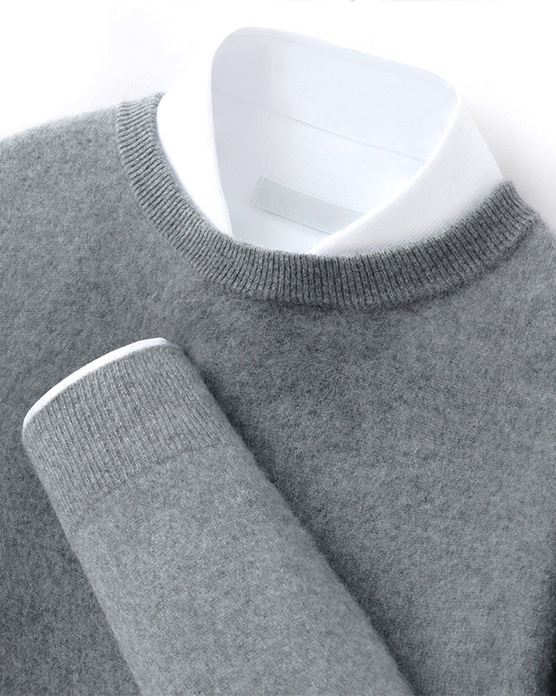 Men's Mongolian Cashmere Crewneck Sweater