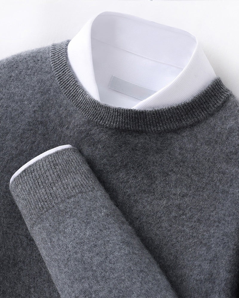 Men's Mongolian Cashmere Crewneck Sweater