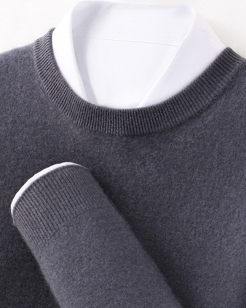 Men's Mongolian Cashmere Crewneck Sweater