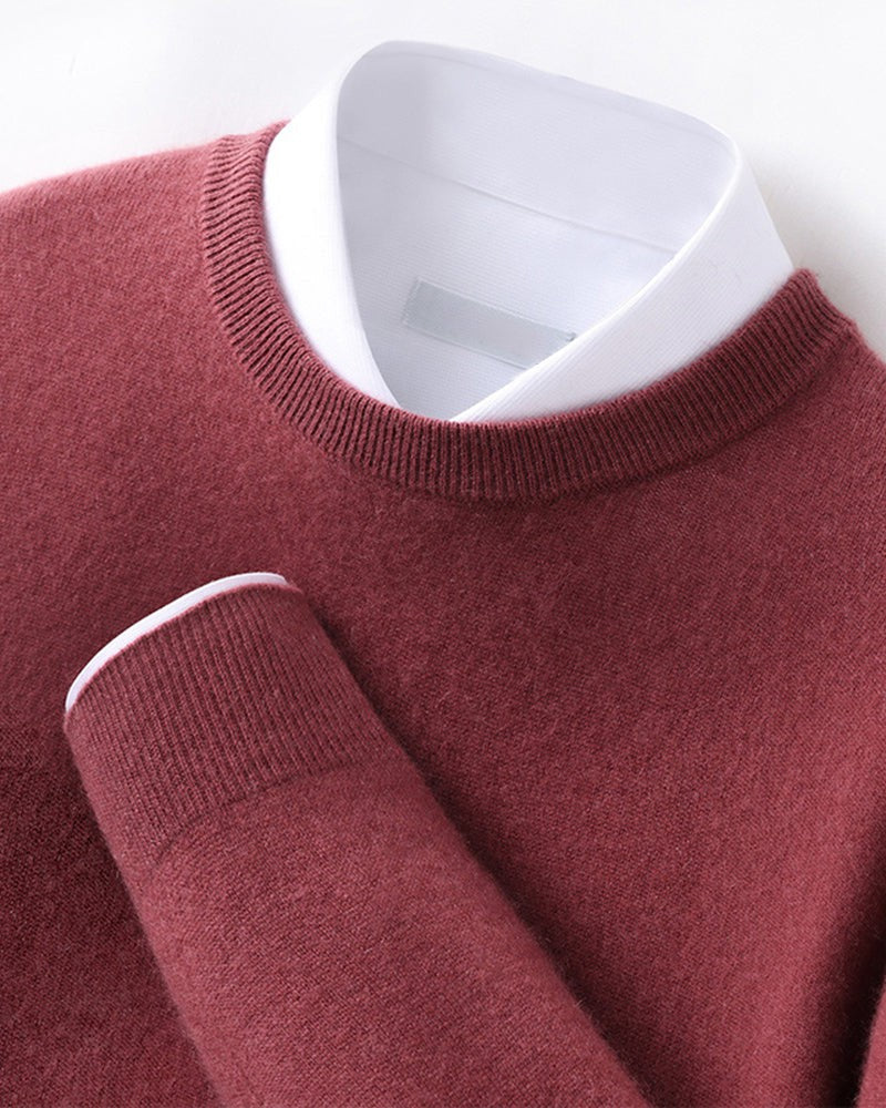 Men's Mongolian Cashmere Crewneck Sweater