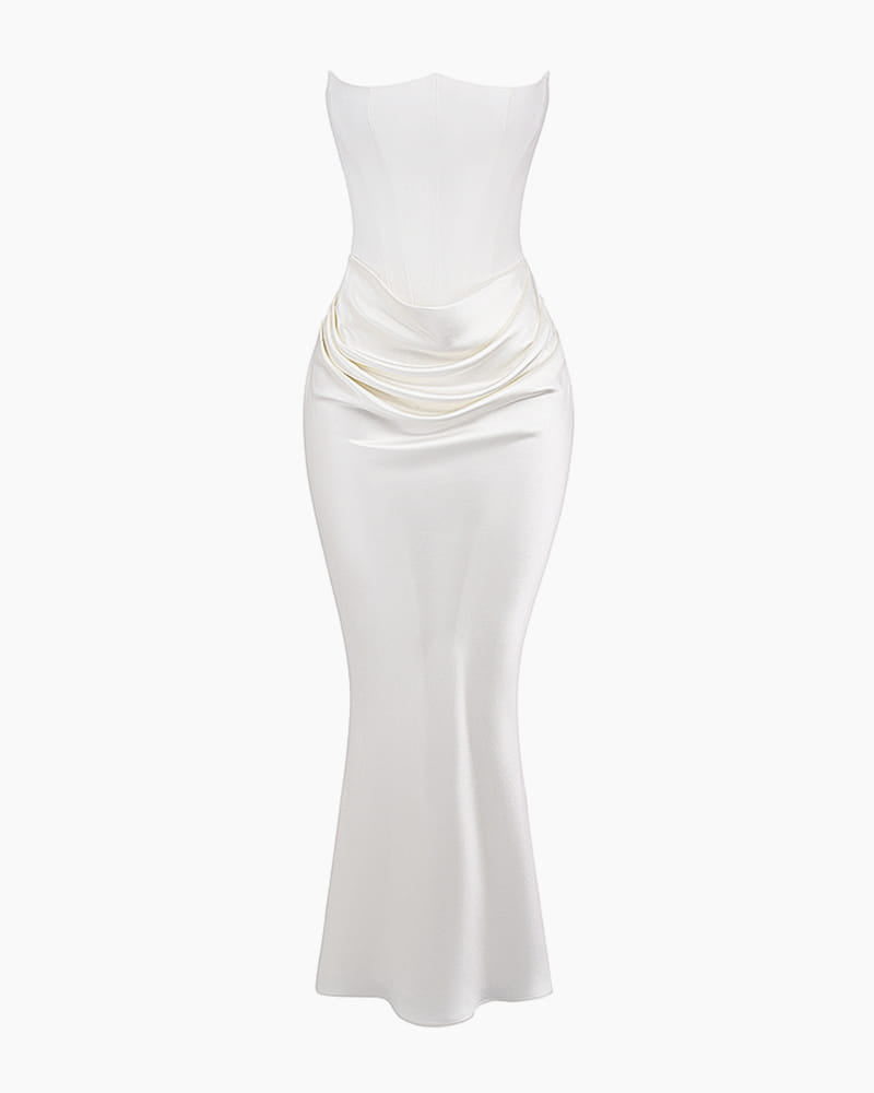 Garden-Soir¨¦e-Ivory-Strapless-Corset-Midi-Dress-40