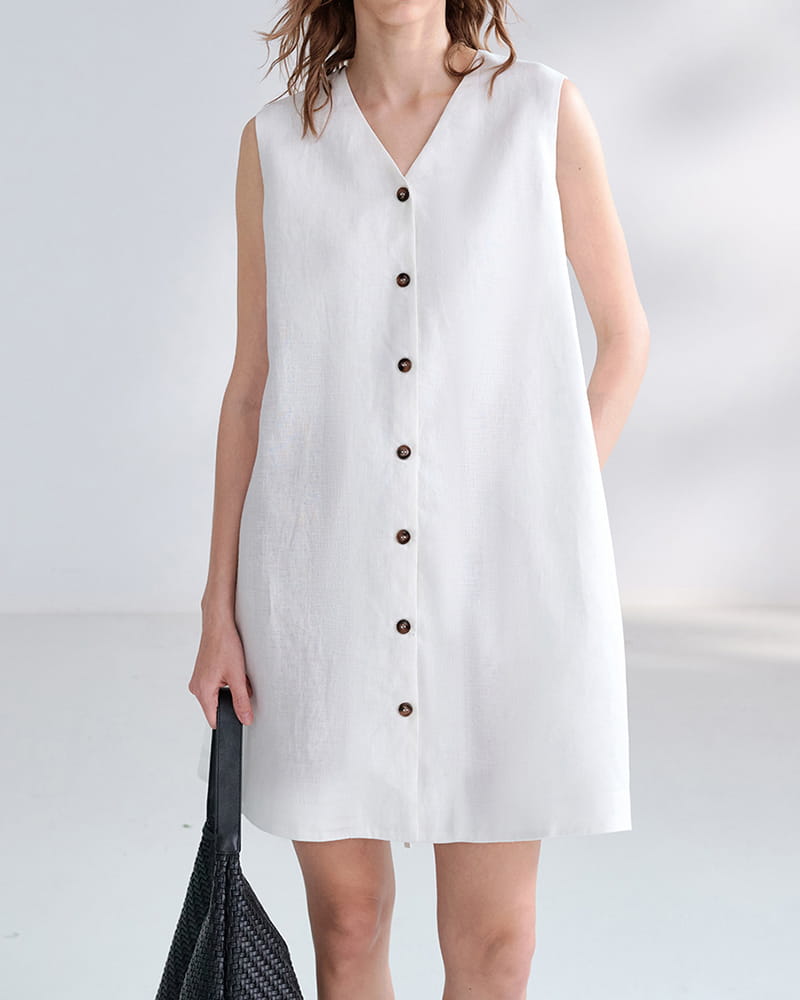 Summer-Office-Casual-Sleeveless-Linen-Shirt-Dress-16