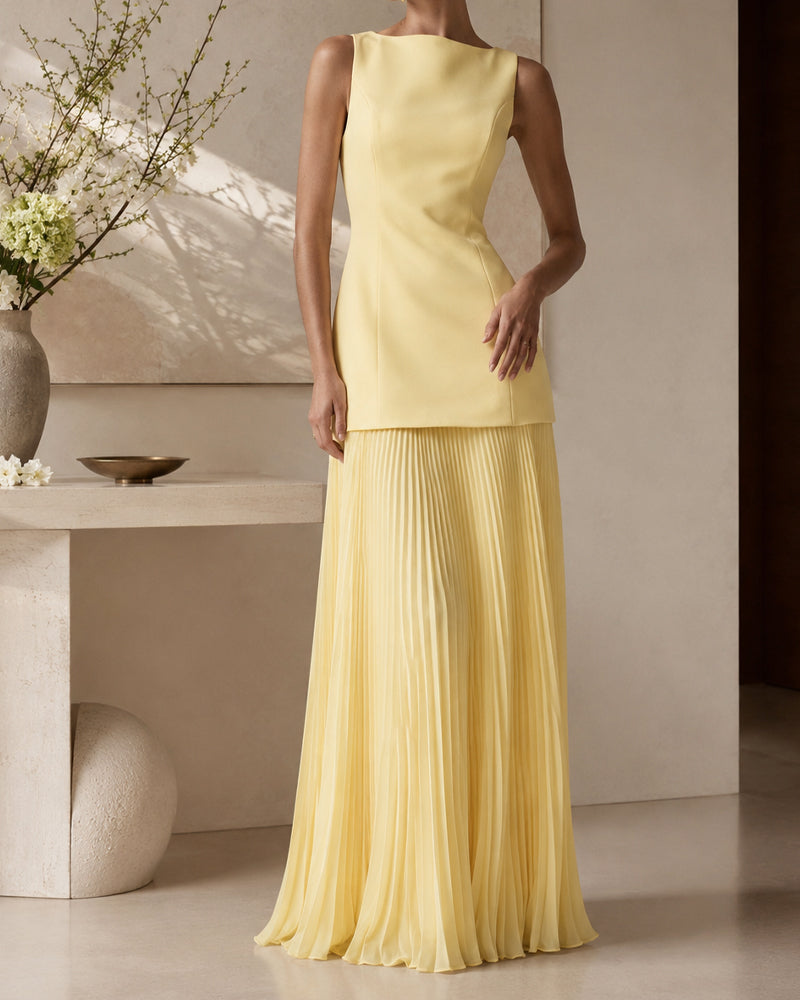 Sunlit-Soirée-Pleated-Boat-Neck-Maxi-Gown-24