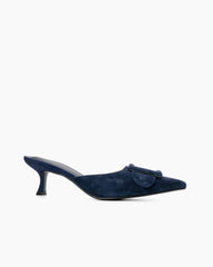 (Clean Up - US 6 ) Pointed Toe Slides Low Heels Mule Kitten Heel Sandals