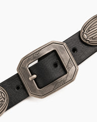 Vintage Studded Leather Concho Belt
