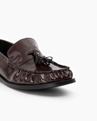 Women's Leather Loafers with Tassel Detail