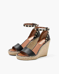 Women's Studded Espadrille Wedge Sandals