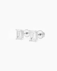 Emerald-Cut Diamond Earrings Set