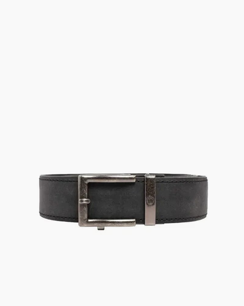 Vintage Leather Belt with Alloy Buckle