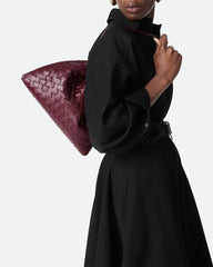 Woven Medium Dustbag Leather Clutch Bag