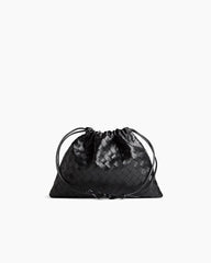 Woven Medium Dustbag Leather Clutch Bag