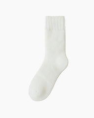 LarosaStyle Women's Multi-colored Cashmere Socks White